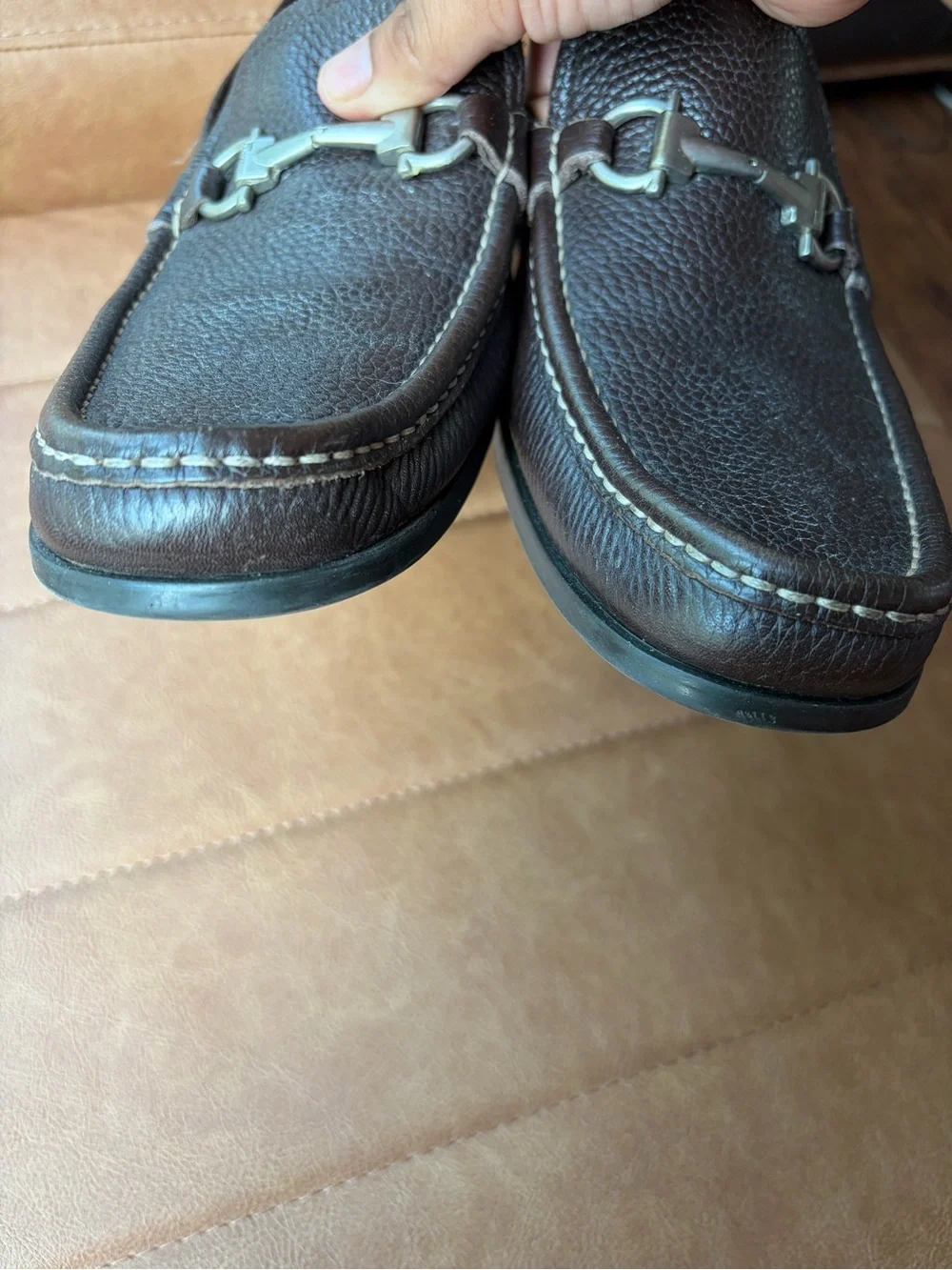 Salvatore Ferragamo Grandioso Gancini Bit Leather Loafers